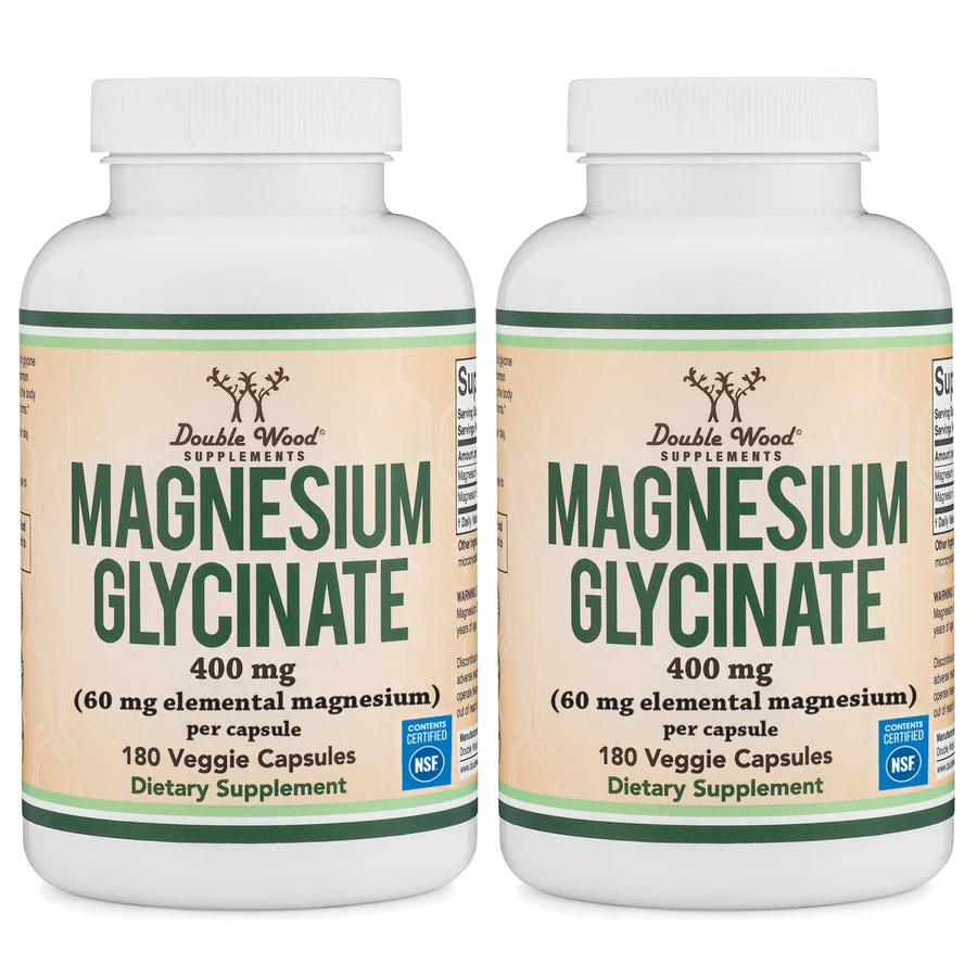 Two bottles of Double Wood Magnesium Glycinate